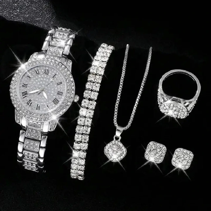 Ladies Quartz Watches Jewelry Set