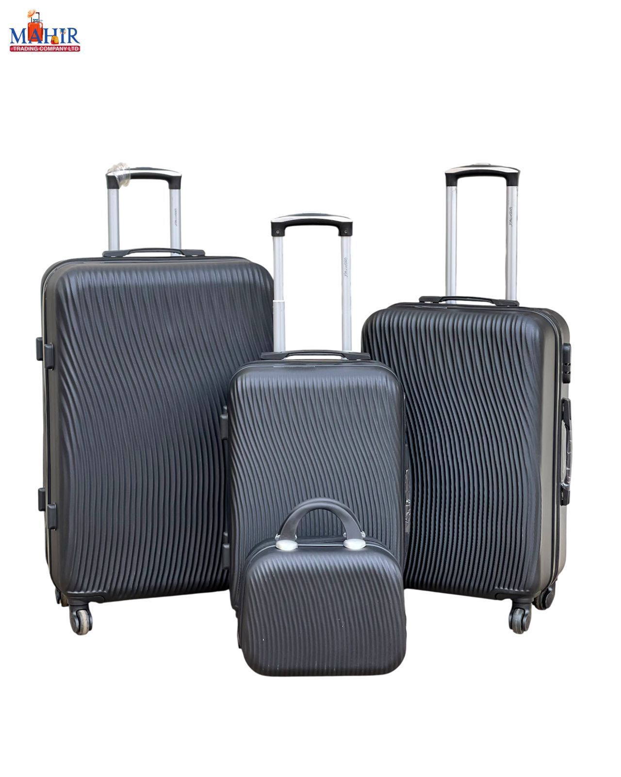 4 in1 hardshell fibre suitcase
